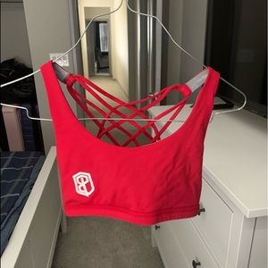 Born Primitive Red Strappy Sports Bra